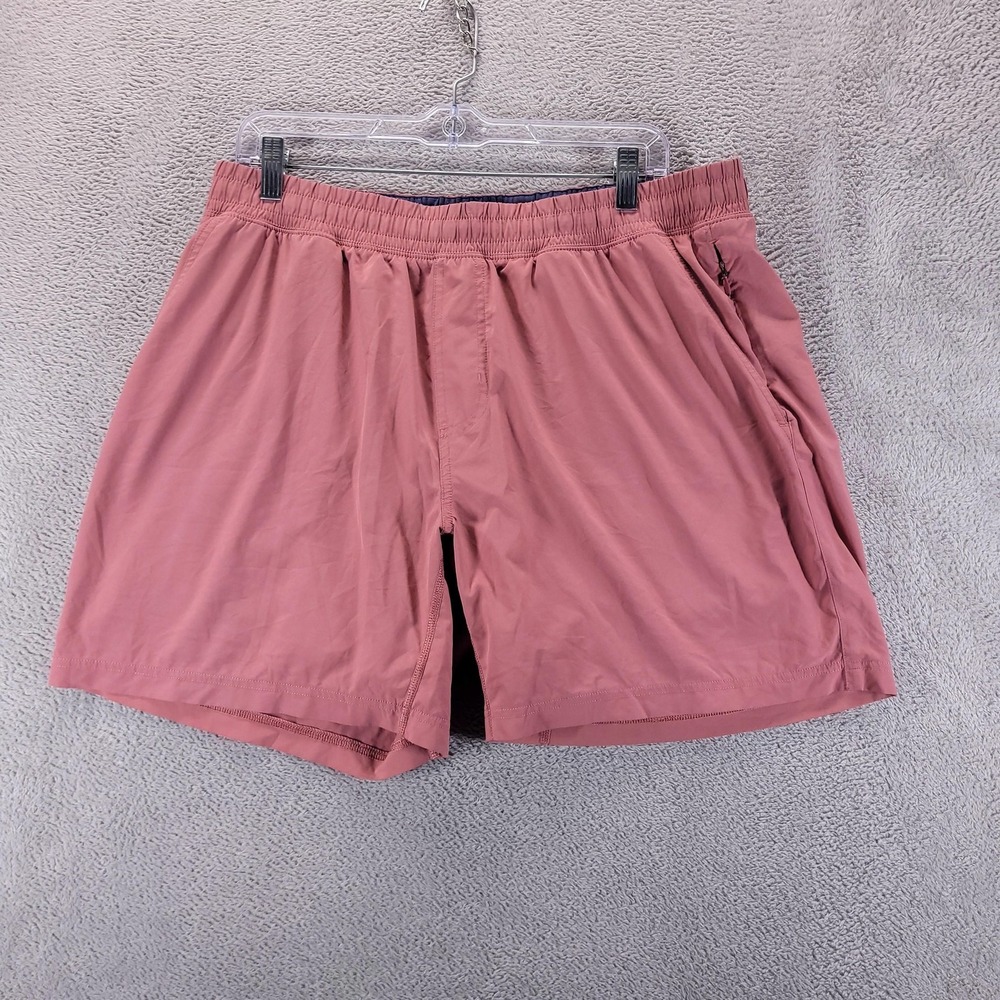 Rhone Shorts Mens XL Pink Mako 7" Lined Athletic Running Gym Pockets